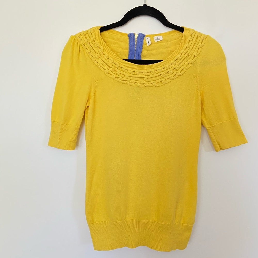 Moth from Anthropologie yellow sweater top